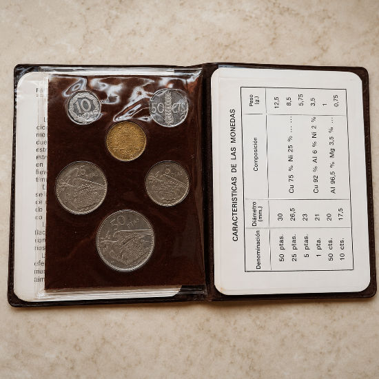 Cartera Oficial FNMT 1975 - Pruebas Numismáticas Franco - Imagen 2
